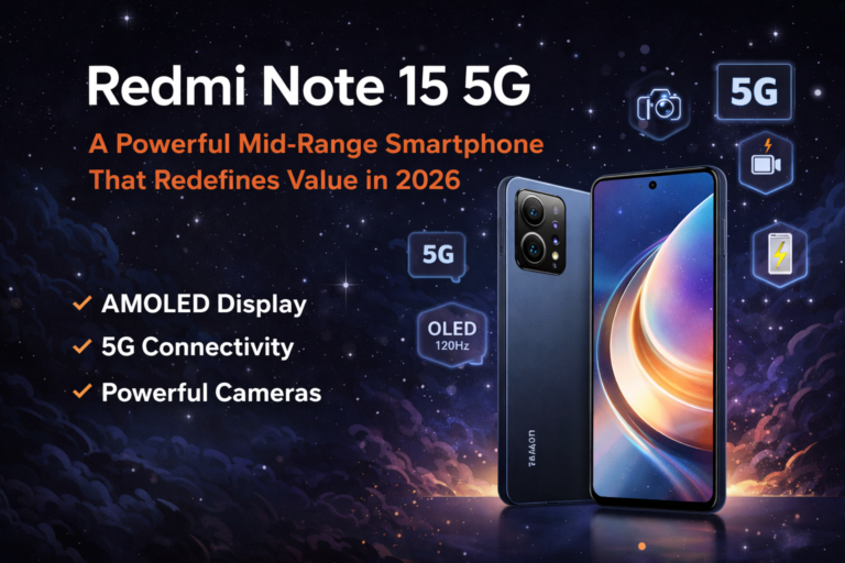 Redmi Note 15 5G - A Powerful Mid Range Smartphone That Redefines Value in 2026 - My Tech Flip